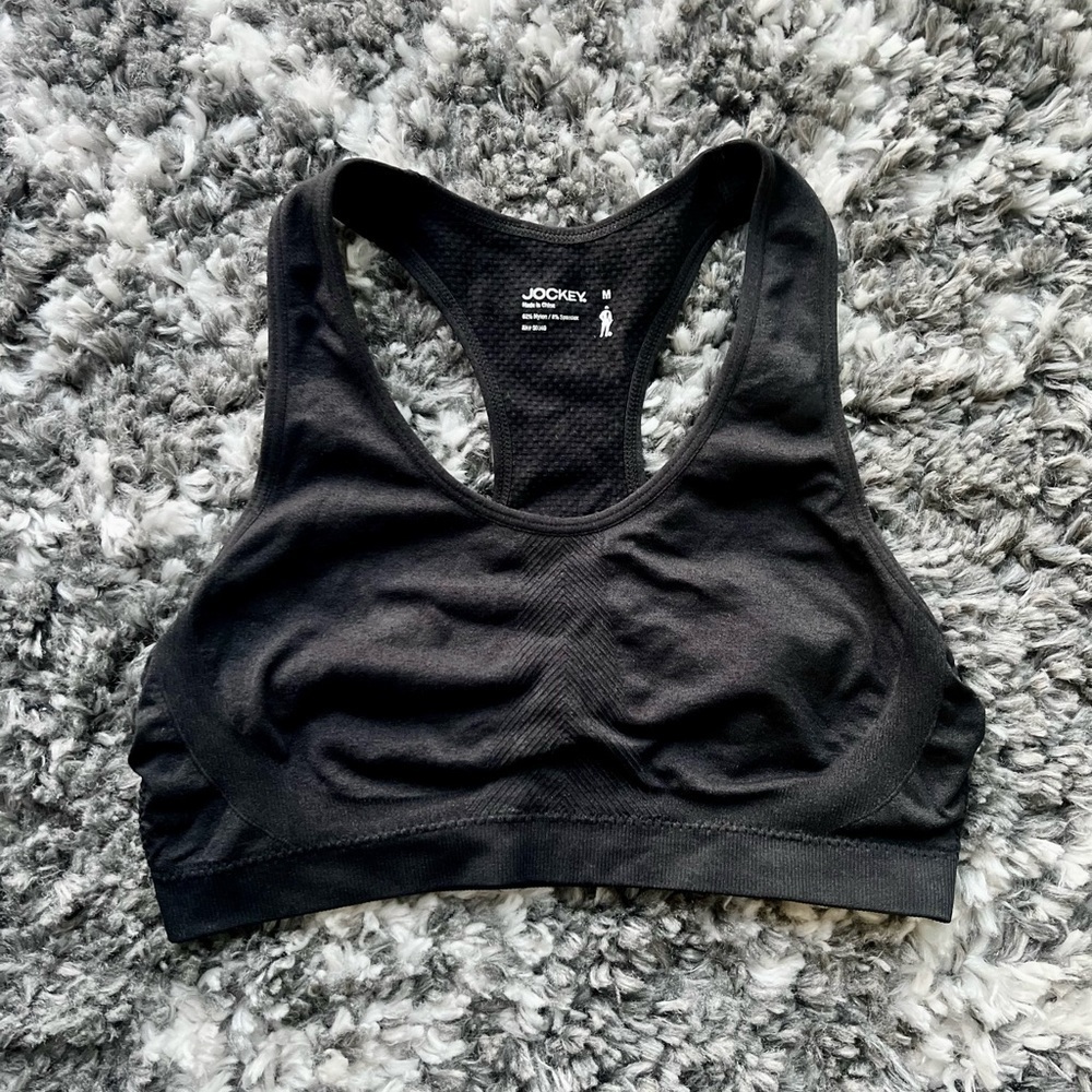 Jockey Black Racer Back Sports Bra